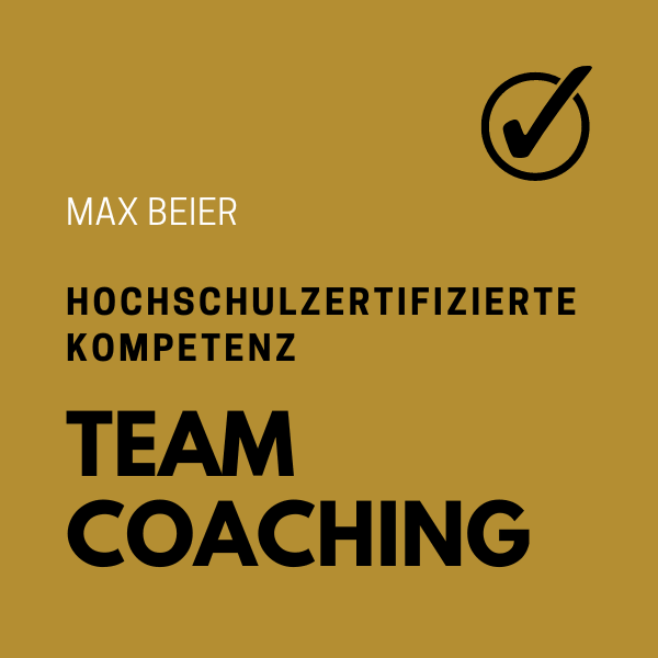 Hochschulzertifizierte Kompetenz Team Coaching Max Beier